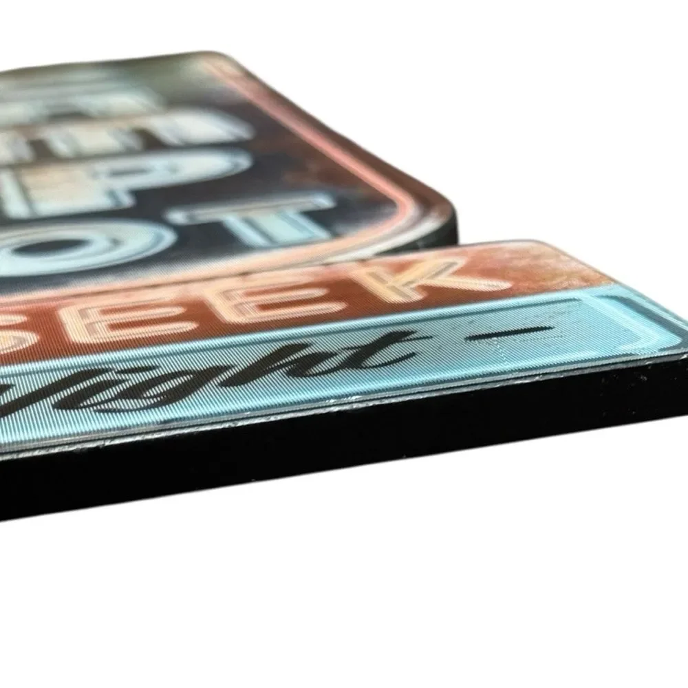Open Road Brands Camp Bigfoot Wall Art - Black and Blue - Textured Surface